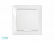 Розетка 1-ая с з/к крышкой (скрытая, с/з, з/ш,брызг. защ.) белая, Стиль, Bylectrica (Розетка штепсельная с заземляющим контактом со шторками для скрыт