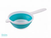 Дуршлаг складной "Compact", бирюза, BEROSSI (Изд. из пластм. Размер 398 х 220 х 86 мм (в рабочем состоянии), 398 х 220 х 30 мм (в сложенном виде))