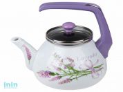 Чайник стальной эмалированный, 2.2 л, серия Лаванда, PERFECTO LINEA (подходит для всех типов плит, включая индукцию)