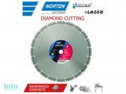 Алмазный круг 350х25.4 мм по ж/бетону сегмент. VULCAN LASER NORTON (сухая/мокрая резка)