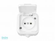 Розетка 1-ая (открытая, б/з, брызг. защ.) белая, Пралеска Аква, Bylectrica (Розетка штепсельная брызгозащищенная открытой установки Гарантийный срок:2