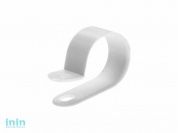 Серьга для кабеля 6 мм белая (100 шт в карт. уп.) STARFIX