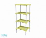 Этажерка с полками "Krita" 4-х секционная, лето, BEROSSI (Изделие из пластмассы. Размер 401 х 278 х 935 мм)