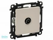 Розетка 1-ая телевизионная простая 2400MHz (скрытая) слоновая кость, Valena Life, Legrand (VALENA LIFE - РОЗЕТКА TV ПРОСТАЯ 2400MHZ, СЛОНОВАЯ КОСТЬ (И