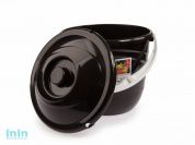 Ведро Practic plus (Практик плюс) с крышкой 10 л, черный, BEROSSI (Изделие из пластмассы. Литраж 10 л)