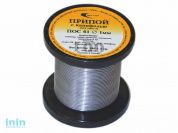 Припой ПОС 61 трубка, катушка ф1мм, с канифолью (100г) (Векта)