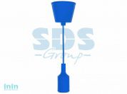 Патрон силиконовый E27 со шнуром 1 м синий REXANT