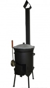 Печь под казан 8 л c дверцей и дымоходом