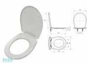 Сиденье для унитаза Каскад белое, ИнкоЭр (И-Сиденье-Каскад-1-х10-Белый Р)