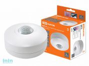 Датчик движения  потолочный ДДП-03 1200Вт, 10-420с, 6м , 3+Лк, 120(сбоку)+360(сверху)гр IP33, TDM