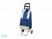 Сумка-тележка хозяйственная на колесах 30 кг, синяя, полоска, PERFECTO LINEA