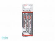 Пилка лобз. по пластику T128BHM (3 шт.) BOSCH (пропил прямой, тонкий, аккуратный и чистый рез в HPL)