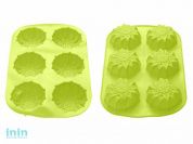 Форма для выпечки, силиконовая, прямоугольная на 6 кексов, 27.5 х 18 х 3 см, зеленая, PERFECTO LINEA