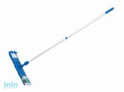 Швабра для пола с насадкой из шенилла, синяя, PERFECTO LINEA (Телескопическая рукоятка 67-120 см)