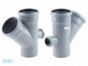 Крестовина двухплоскостная для внутренней канализации 110/110х45/50, тыл РосТурПласт (Крестовина 2-х плоскостная110х110х45х50)