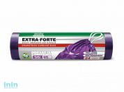 Пакеты для мусора 35л/15шт c затяжкой DOMI (Материал: LDPE (ПЭВД). Размер: 50х55см. Толщина: 24мкм. Цвет: синий/черный. Тип дна: прямое.)