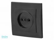 Розетка 1-ая (скрытая, б/з) черная, Стандарт, Юпитер (RS 16-131 Ч) (ЮПИТЕР)