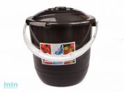 Ведро Practic plus (Практик плюс) с крышкой 12 л, шоколадный, BEROSSI (Изделие из пластмассы. Литраж 12 л)