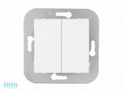 Выключатель 2 клав. (cкрытый, 10А) белый, Уют, Bylectrica (Выключатель  С5 10-551 Гарантийный срок:24 месяца)