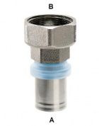 Муфта пресс с накидной гайкой ВР 20х2 - 3/4 RBM