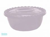 Миска круглая 3л. с крышкой (чайная  роза) (IDEA)