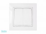 Выключатель 2 клав. (cкрытый, 10А) белый, Уют, Bylectrica (Выключатель  С5 10-861 Гарантийный срок:24 месяца)