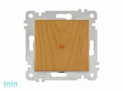 Выключатель 1-клав. двухполюсный (скрытый, без рамки, пруж. зажим) дуб, RITA, MUTLUSAN (10 A, 250 V, IP 20)