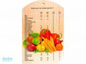 Доска разделочная, "Урожай", 29х18,5 см, береза, MARMITON