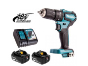 Аккум. ударная дрель-шуруповерт MAKITA LXT DHP 483 RTJ MAKPAC (18.0 В, 5.0 А/ч Li-Ion, 40 Нм, шурупы до 36 мм, сверление в металле до 13 мм)