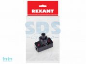 Выключатель-кнопка 250V 1А (2с) ON-OFF (PBS-17A2) (для настольной лампы) черный (инд.уп.) REXANT