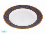 Тарелка десертная стеклокерамическая, 200 мм, круглая, REGENT BLUE (Регент блю), DIVA LA OPALA (Sovrana Collection)