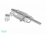 Задвижка дверная 100 мм круглая, белый цинк STARFIX