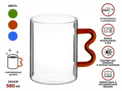 Кружка стеклянная, 580 мл, серия Jelly, PERFECTO LINEA (30-400011)