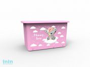 Контейнер для игрушек Mommy love (Мамми лав) 15,7 л, нежно-розовый, BEROSSI (Изд. из пластм. Размер 396 * 241 * 231 мм)