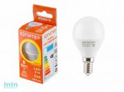 Лампа светодиодная G45 ШАР 6 Вт 170-240В E14 3000К ЮПИТЕР (45 Вт аналог лампы накал., 450Лм, теплый белый свет)