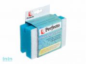 Губка бытовая для уборки помещ, профилир, 130х90х55 мм, PERFECTO LINEA