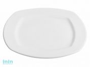 Тарелка обеденная керамическая, 275 мм, квадратная, серия Измир, белая, PERFECTO LINEA (Супер цена!)