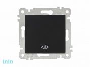 Выключатель промежуточный многопозиционный (скрытый, без рамки, пруж. зажим) черный, RITA, MUTLUSAN (10 A, 250 V, IP 20 перекрестный  (промежуточный))