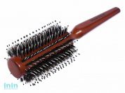 Расческа деревянная, брашинг, D-7,5х23 см, с пластиковыми зубчиками и натур. щетиной, VORTEX (ВОРТЕКС)