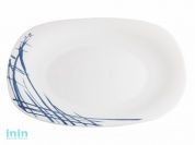 Тарелка обеденная стеклокерамическая, 278 мм, квадратная, серия BELLADONNA (Красотка), DIVA LA OPALA (Quadra Collection)