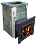 Печь Варвара Сказка (облицовка Талькохлорит) удлиненная топка
