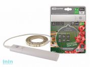 Подсветка умная SMD2835-30LED/m-IP20-5В-2,4Вт-6000К(1 м), датчик движ., 4хААА TDM