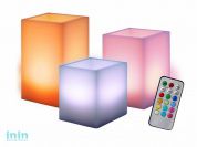Свечи светодиодные CL3-RGB-SET3S (компл. 3 св.) JazzWay (Для новогодне сервировки стола)   из  воска.)