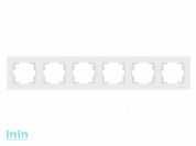 Рамка 6-ая горизонтальная белая, RITA, MUTLUSAN