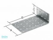 Уголок крепежный анкерный 40х200x40 мм KUL белый цинк STARFIX