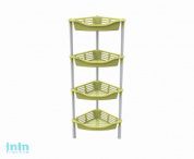 Этажерка угловая с корзинками "Krita" 4-х секционная, лето, BEROSSI (Изделие из пластмассы. Размер 396 х 275 х 945  мм)