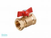 Кран шаровый 1/2" стандарт вн.-вн. бабочка PN1,6 МПа, 11Б27п7, Цветлит