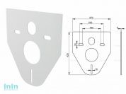 Звукоизоляционная плита для подвесного унитаза и для биде, Alcaplast (Звукоизоляционная плита для подвесного унитаза и для биде M091)