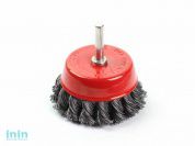 Щетка д/дрели "чашка" косич. 75мм GEPARD (GP0855-75) (в блистере)