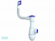 Сифон для кухни с прямоугольным переливом, Unicorn